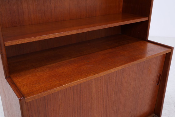 Image 1 of Vintage Teak Étagère | Mid Century Bibliothèque Rétro Bois Rangement 60's 70's #08-08