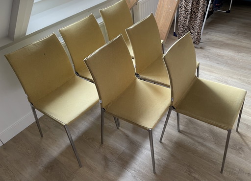 6x Zanotta Lia Chaises de salle à manger