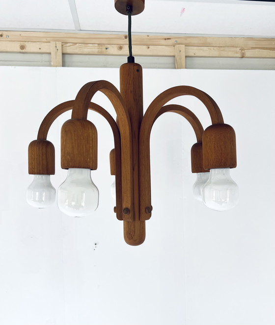 Image 1 of Lampe suspendue en teck, Domus