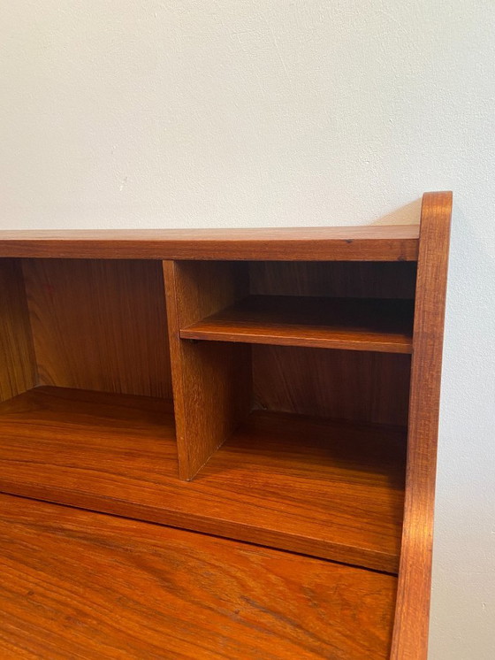 Image 1 of Vintage Danish secretaire with 3 drawers