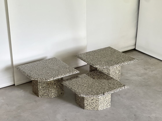 Image 1 of Set of marble coffeetables