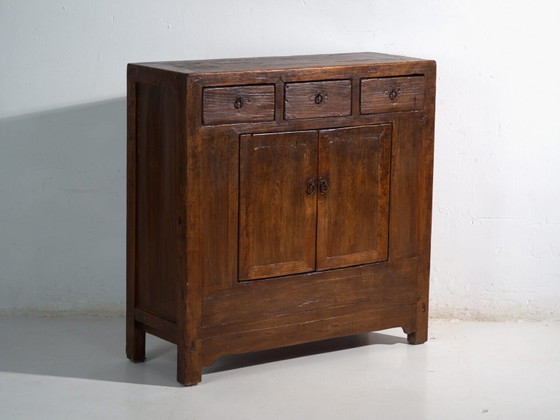 Grenen dressoir met drie laden en twee deuren – China, circa 1950 (photo 8 of 40)
