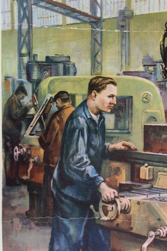 Image 1 of Cartel de propaganda industrial checa de Frantisek Bilek, década de 1950