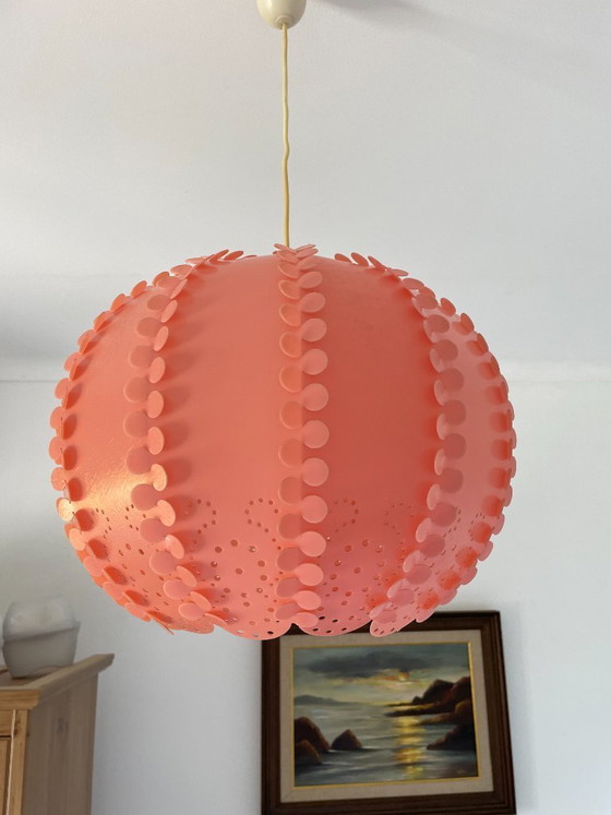Image 1 of Lampada a sospensione modulare vintage retrò di grandi dimensioni, in stile corallo, anni '70, stile danese.