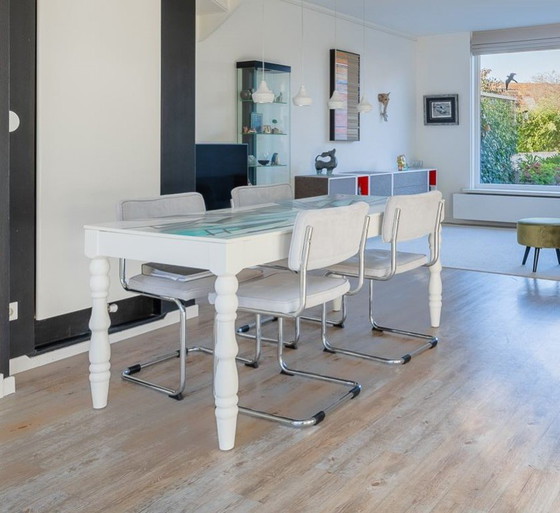 Tavolo con piano unico, Tiny de Bruin, Tavoli da pranzo, Legno, Bianco, Modern (foto 5 di 6)