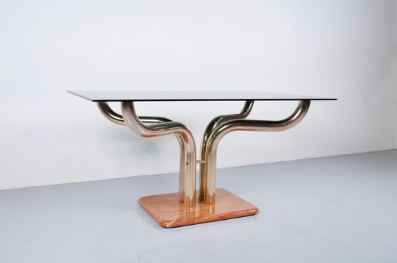 Image 1 of TAVOLO DA PRANZO DI GUIDO FALESCHINI, ANNI '70, MARIANI ITALIA EDITORE