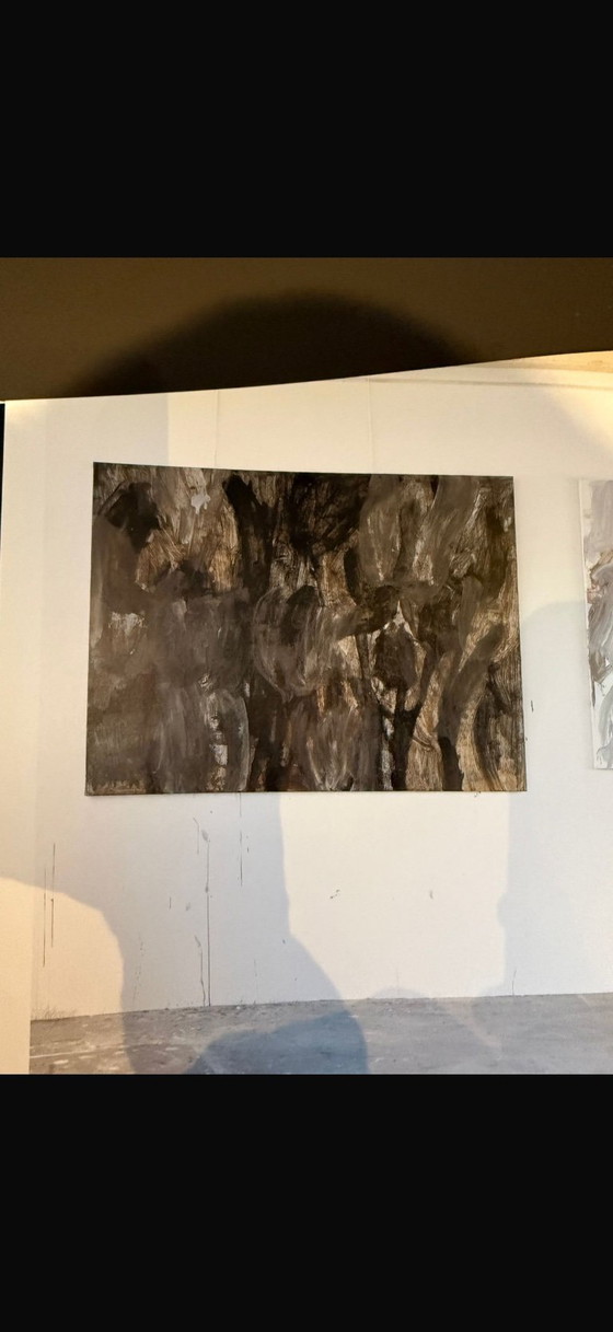 Image 1 of Michél Poort schilderij/art work  “black tulps”