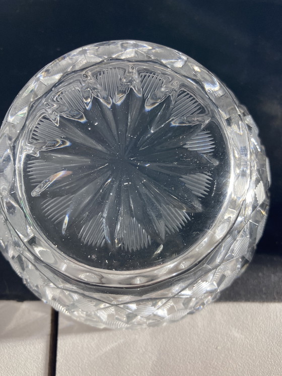 Image 1 of Brocca per il latte e zuccheriera in cristallo della Repubblica Ceca vintage degli anni '90 su un vassoio