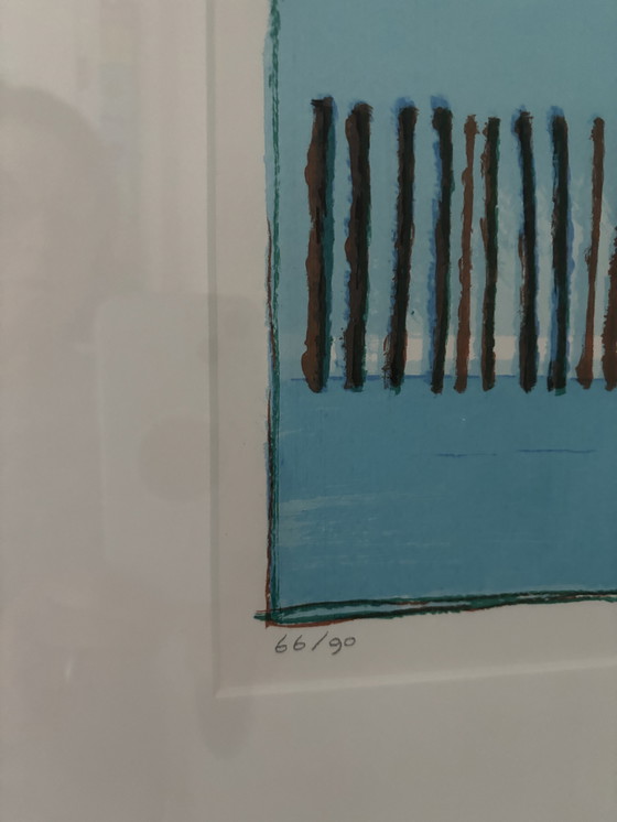 Image 1 of Sérigraphie « J'écoute la chanson » de Magda Luttikhuizen