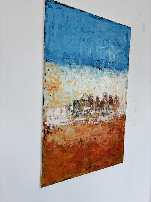 Amsterdam and Chet, 152x100 cm, mixed media – schilderijen tekeningen, Canvas (photo 2 of 7)