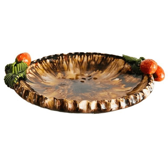 Vintage St. Peter Graz keramische fruitschaal Majolica keramiek aardbeien 1950's – Schalen, Ceramic (photo 4 of 9)