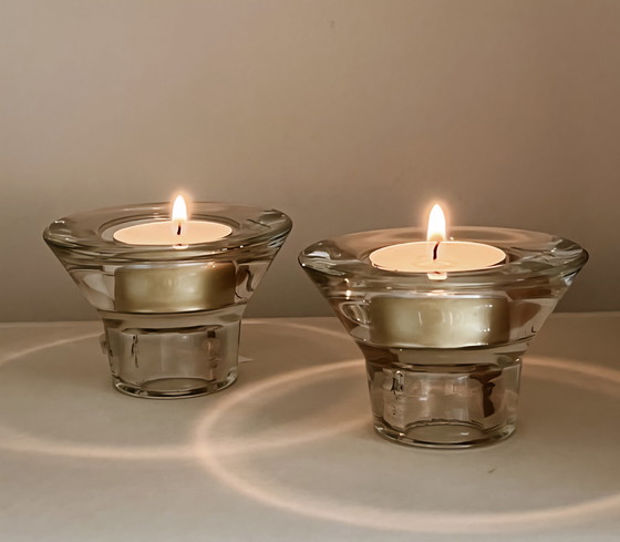 Image 1 of 4 Glass Design irreversible candlesticks designed by Knut & Marianne Hagberg for Ikea.