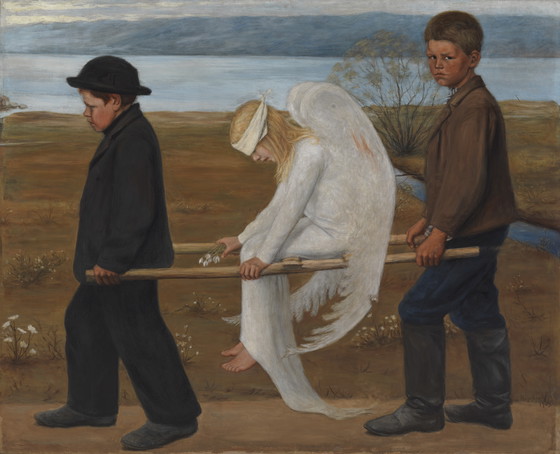 Image 1 of Hugo Simberg ---The Wounded Angel (Symbolism)