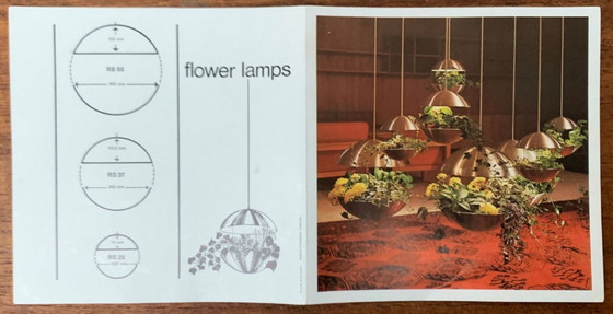 Image 1 of 6 FLOWERLAMPS RS50 PENDANT PENDANTS BY POUL CADOVIUS ROYAL SYSTEM 1960