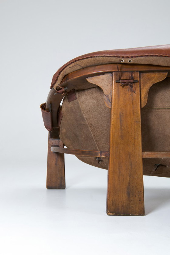 Image 1 of Italian brutalist two-seater sofa by Luciano Frigerio