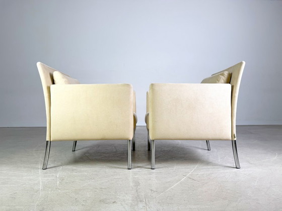 Image 1 of 2x Original Walter Knoll armchair Jason 391 suede beige design