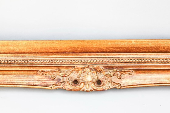 Image 1 of Marco barroco antiguo de madera con pan de oro, hecho a mano, estilo Luis XVI. Marco barroco para cuadro, espejo, etc.