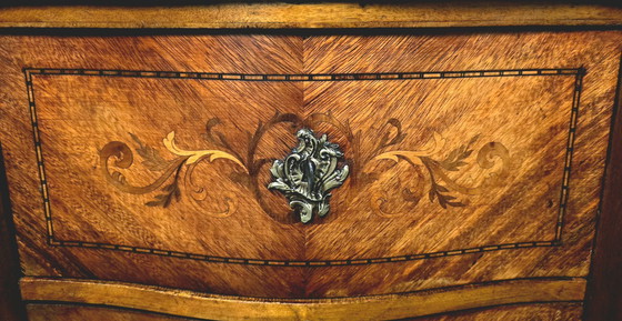 Image 1 of Cómoda estilo Luis XV en marquetería de palisandro, S. XX