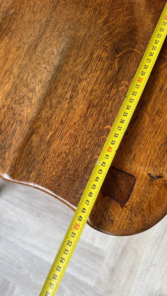 Image 1 of Comfortable brutalistische eiken stoelen