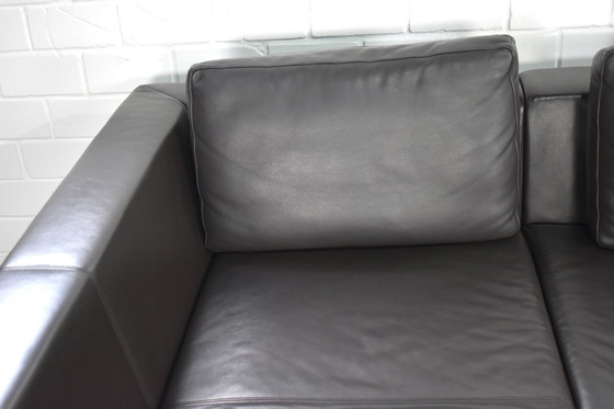 Image 1 of Leder Sofa Domino Met Kruk Ewald Schillig Leder Bank Hoekbank Sofa Couch