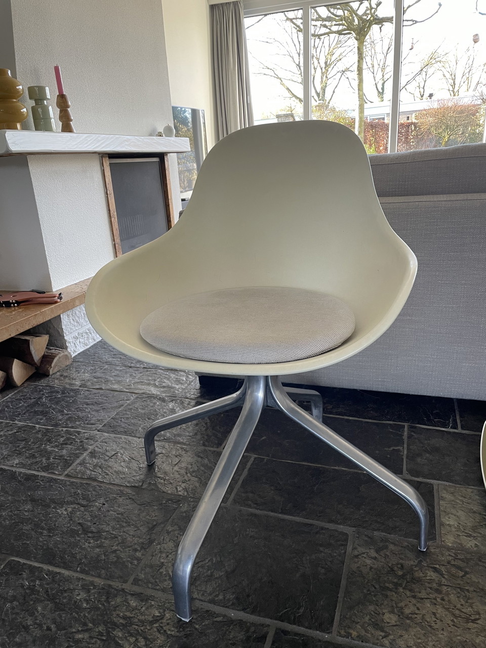 Chaise de séjour pivotante Sophie Beige