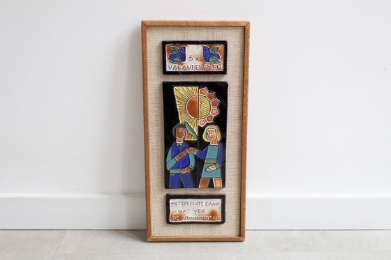 1x Decorazione murale/targa da parete in ceramica vintage di Henk Potters – Decorazioni murali, Textile (photo 8 of 8)