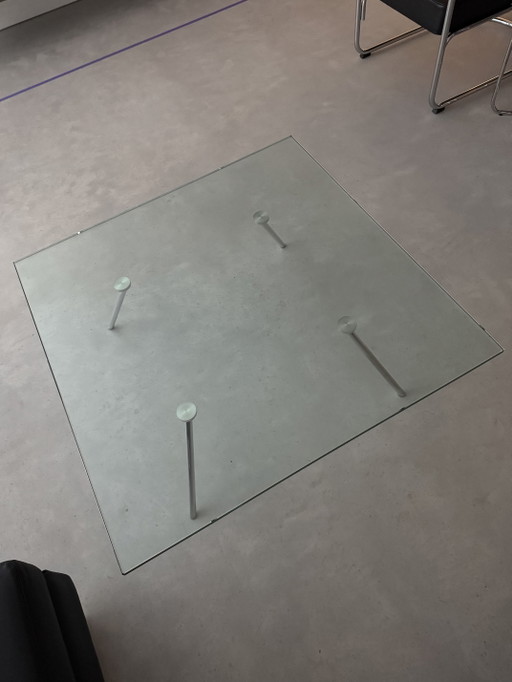 Tavolino da caffè Maupertuus 100 x 100 cm – salontafels, Glass, Metal