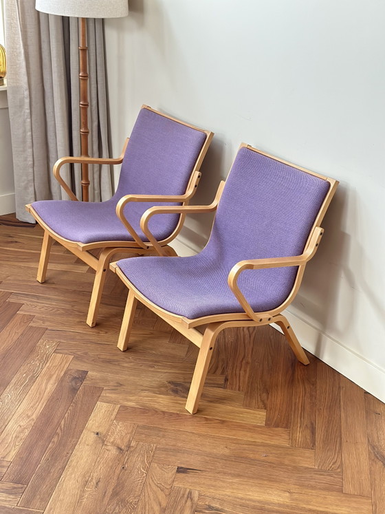 Image 1 of Set 2 fauteuils Finn Østergaard model Albert jaren 50/60/70