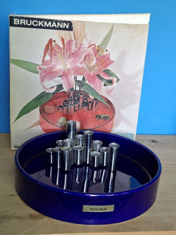 Image 1 of Set Ikebana Bruckmann, metà secolo, in ceramica e metallo