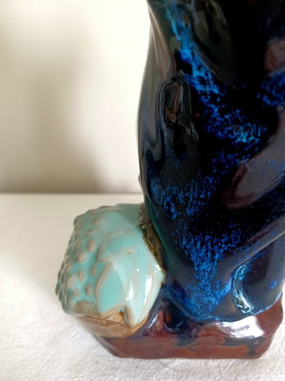 Image 1 of Vintage Shiwan Art Pottery - Trio Chinese Mudmen / Geglazuurde keramiek ('70-'80)
