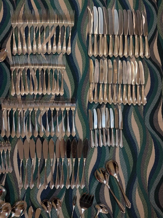 Original BSF Besteck-Set Englisch Chippendale – 156 Teile – 800er Silber – Top Zustand (photo 6 of 12)
