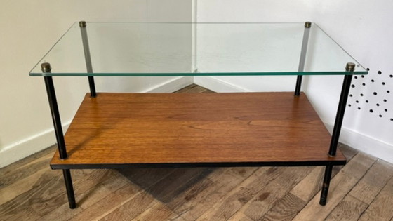 1960 Double-Tier Coffee Table – Saint Gobain, Brass, Metal (photo 20 of 31)