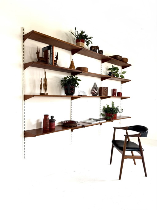 Vintage teakhouten modulair wandsysteem, Kai Kristiansen ‘60