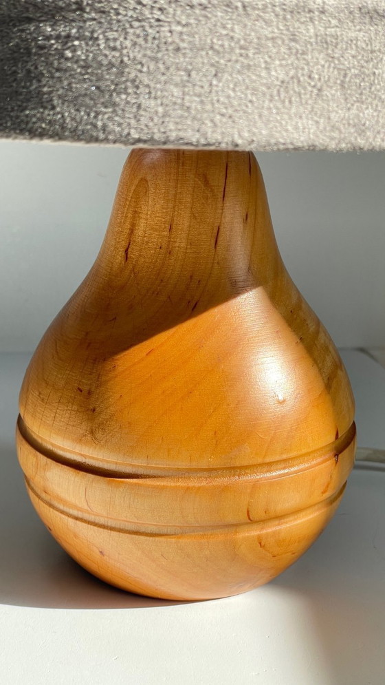 Image 1 of VINTAGE Solid Wood Pear-Shaped Lamp
