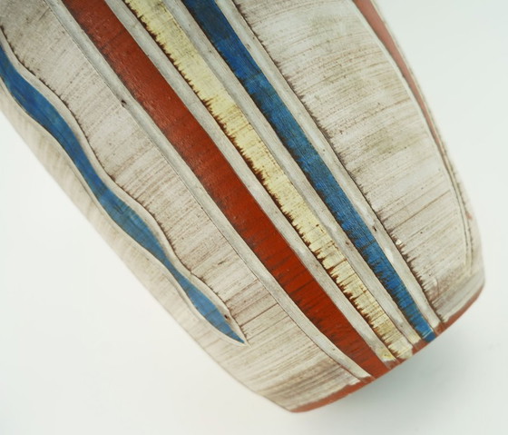 Image 1 of Wunderschöne westdeutsche Vase aus der Mitte des 20. Jahrhunderts, Sawa-Keramik, Sgraffito-Dekor, Modell 300/30 (1950er Jahre)