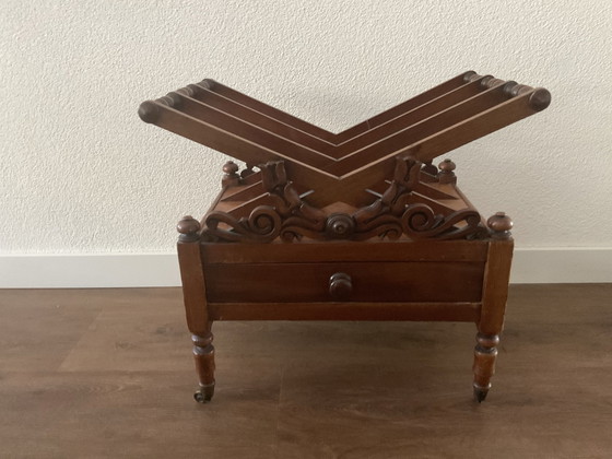 Antique Victorian Music Stand / Canterbury – Bookcases, Wood (photo 5 of 5)