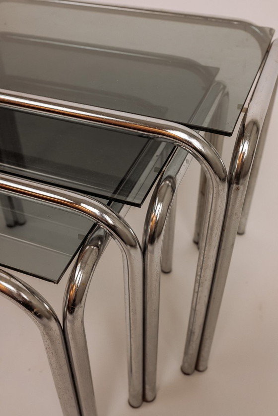 Image 1 of Vintage mimiset chroom jaren '80 - set van 3