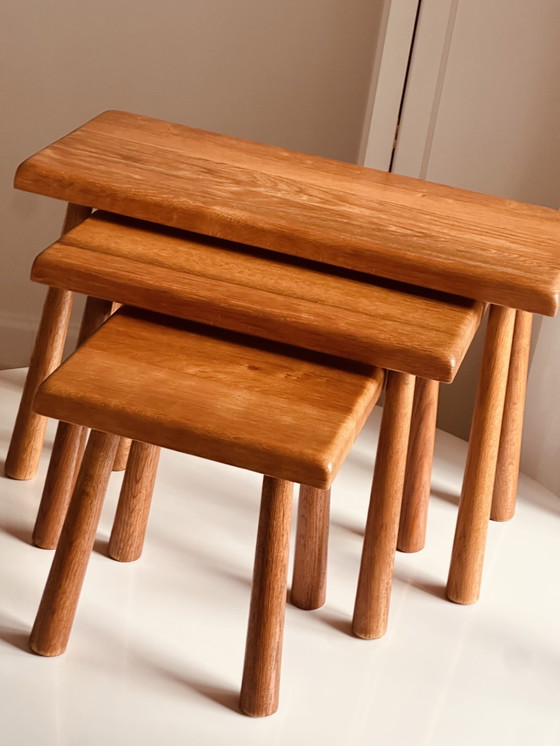 Image 1 of Mimiset Brutalistisch Eikenhout Meubelfabriek Oisterwijk