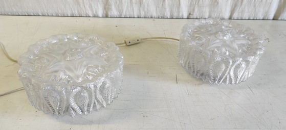 Image 1 of Ceiling or wall light in molded glass - 1960s/70s