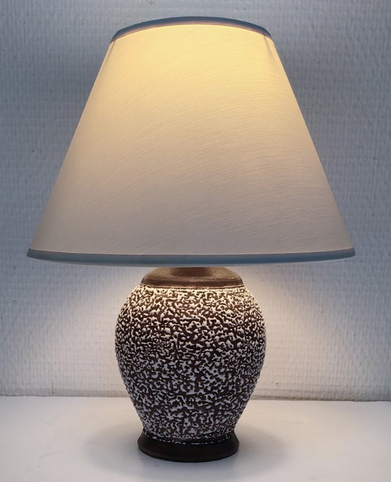 Image 1 of keramische lamp in de stijl van Louis Dage Jean Besnard, jaren 30