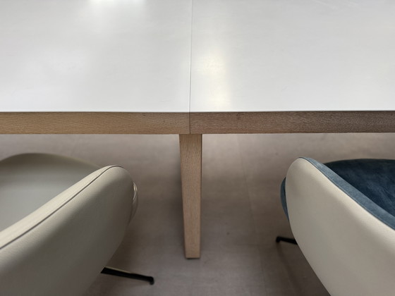 Image 1 of Mesa de trabajo Arco Fat de madera de roble y cera blanca 450