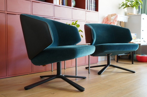 2 Montins Back Me Up Lounge Fauteuils – Stoelen / fauteuils, Leather, Metal (photo 5 of 8)