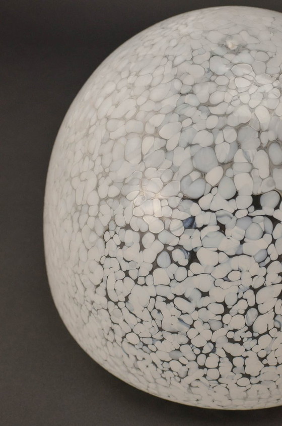 Image 1 of Rara lampada da tavolo a forma di fungo con vetro di Murano screziato attribuita a Barovier e Toso, Italia, anni '60.