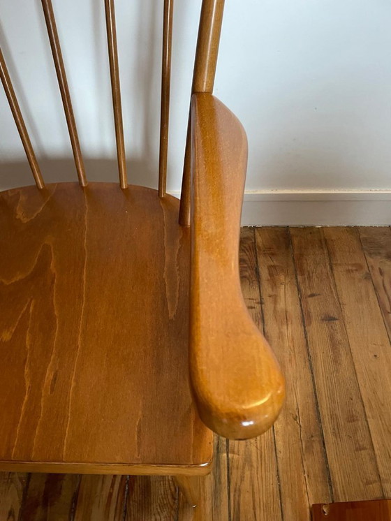 Image 1 of Poltrona in legno a forma di ventaglio Baumann, anni '60