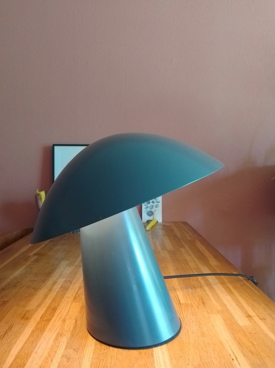 Image 1 of Habitat mushroom lamp in blue-grey metal
