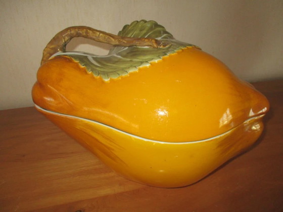 Image 1 of XXL Pear/Quince Sculpture - Mancioli Ceramic, Italy - Vintage 1970