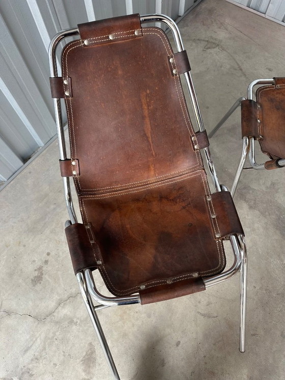 Image 1 of Set van 3 vintage Les Arcs stoelen - Charlotte Perriand