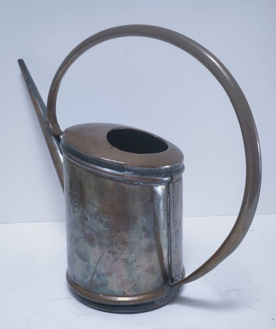 Image 1 of arrosoir cuivre grande anse courbe vintage
