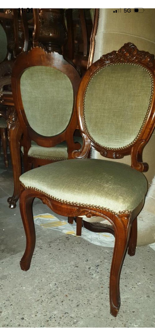 6 barok eetkamerstoelen