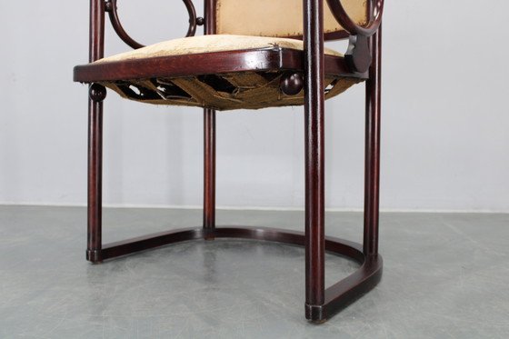 Image 1 of Beukenhouten bank en stoel